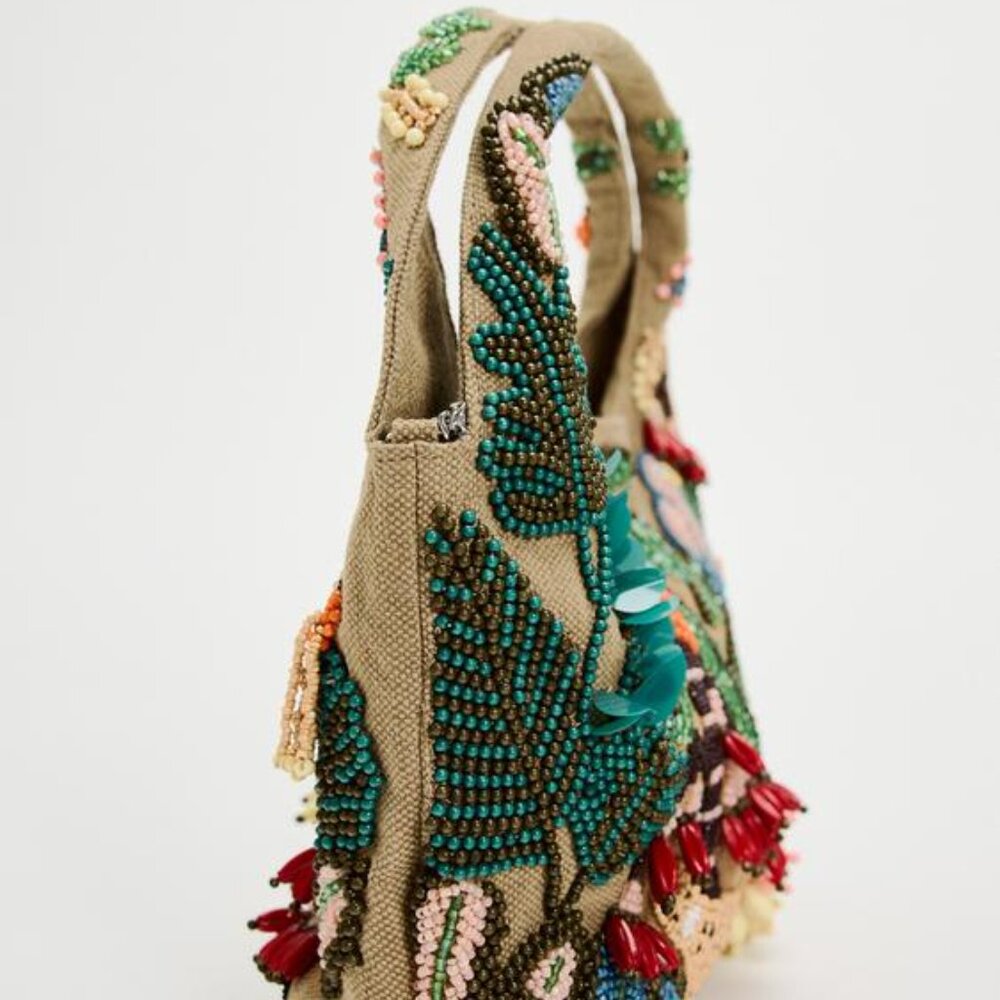 ZARA BEADED MINI BUCKET BAG - Picture 5 of 8